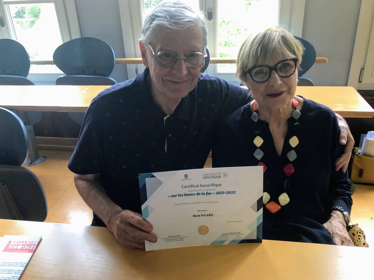 René Picard, 80, took a law course in the 2021-2022 school year at the University of the Côte d’Azur.  University of Côte d’Azur René Picard, 80, took a law course in the 2021-2022 school year at the University of Côte d’Azur.