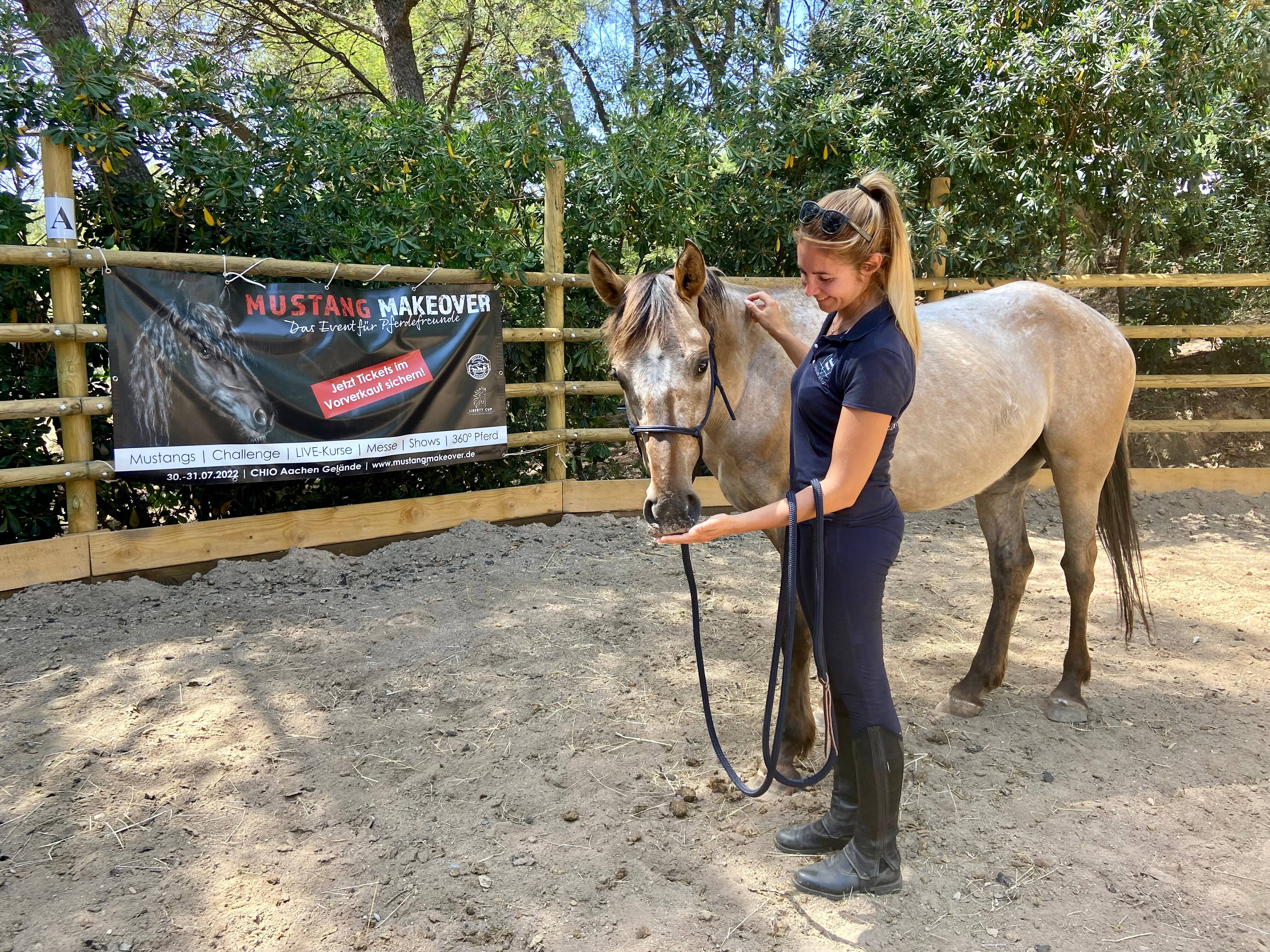 One hundred days to train an American mustang in the Esterel