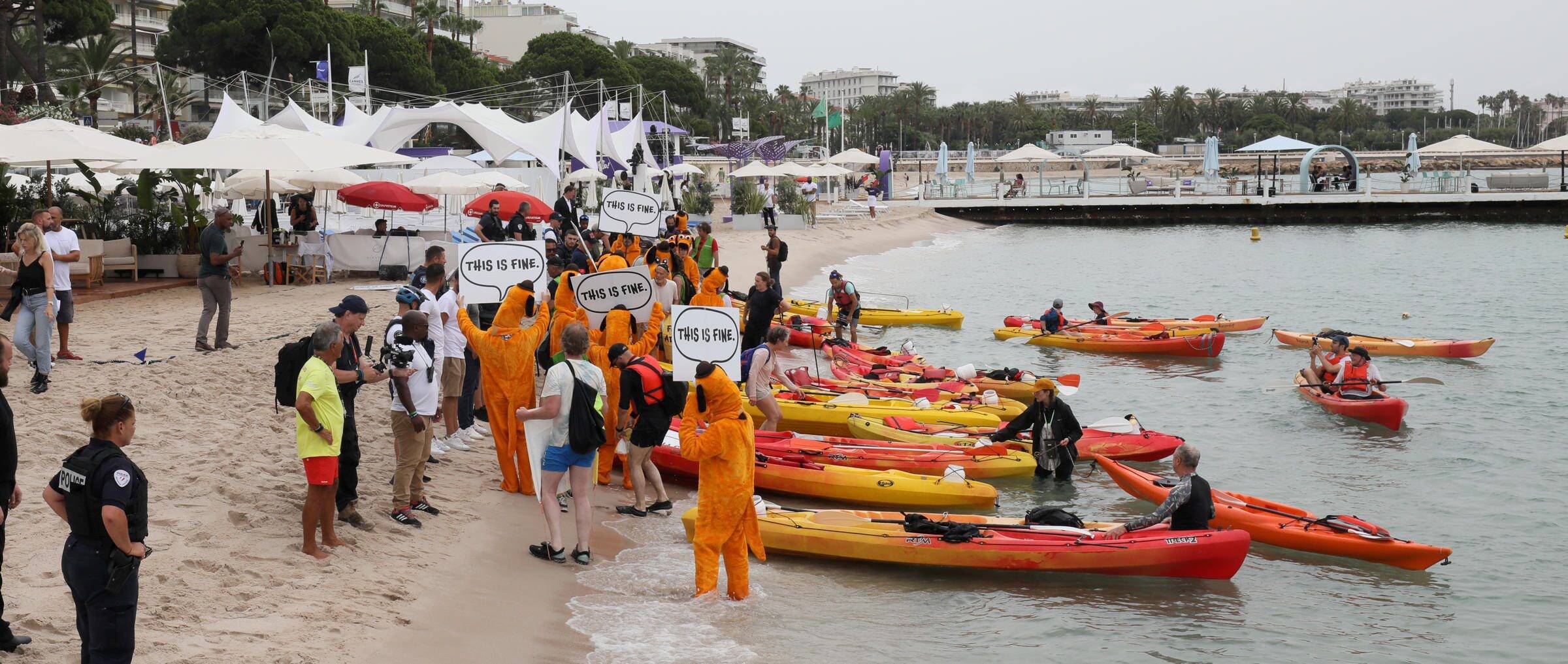 Cannes Lions: Greenpeace se fait (encore) remarquer en débarquant en kayak