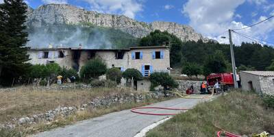 Une maison s'embrase dans un petit village des Alpes-Maritimes: deux personnes évacuées