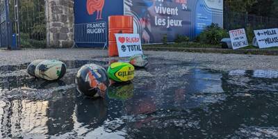 Coupe du monde de rugby: des militants déversent du pétrole devant la Fédération de rugby