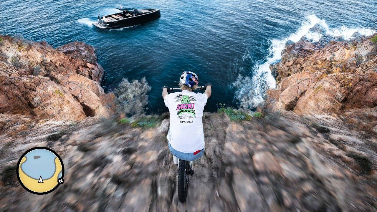 Une vidéo impressionnante du VTTiste Fabio Wibmer qui parcourt la Côte d'Azur fait déjà 1 million de vues sur Youtube