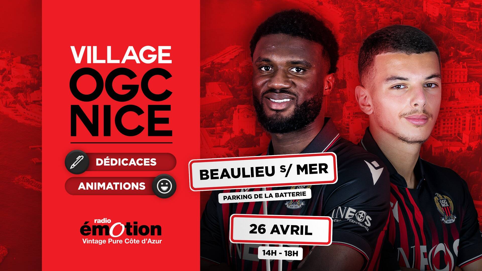 Le village OGC Nice, Moffi et Bouanani à Beaulieu ce mercredi après-midi