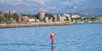 À Théoule-sur-Mer, le Père Noël a fait sensation en volant sur l'eau
