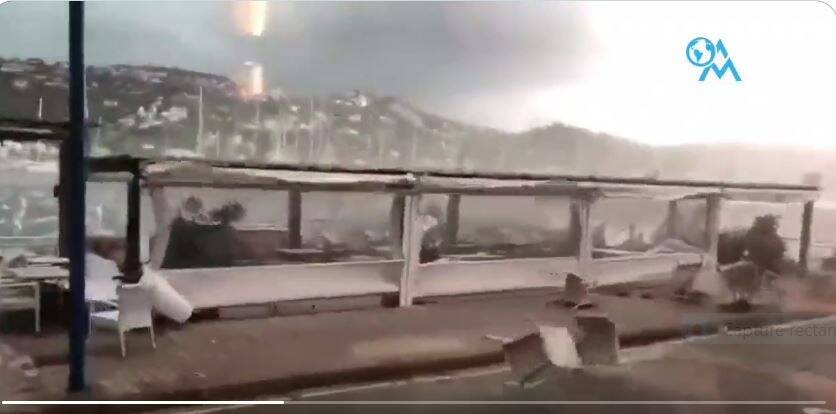 Des rafales à 120km/h, des centaines de vols annulés... Les impressionnantes images de la tempête qui a balayé l'île de Palma de Mallorca en Espagne