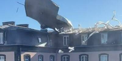 Tempête Frederico: une partie de la toiture d'un lycée arrachée par le vent à Clermont-Ferrand