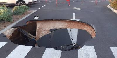 Une inondation à l'origine du trou apparu au milieu d'une route toute neuve à Hyères?