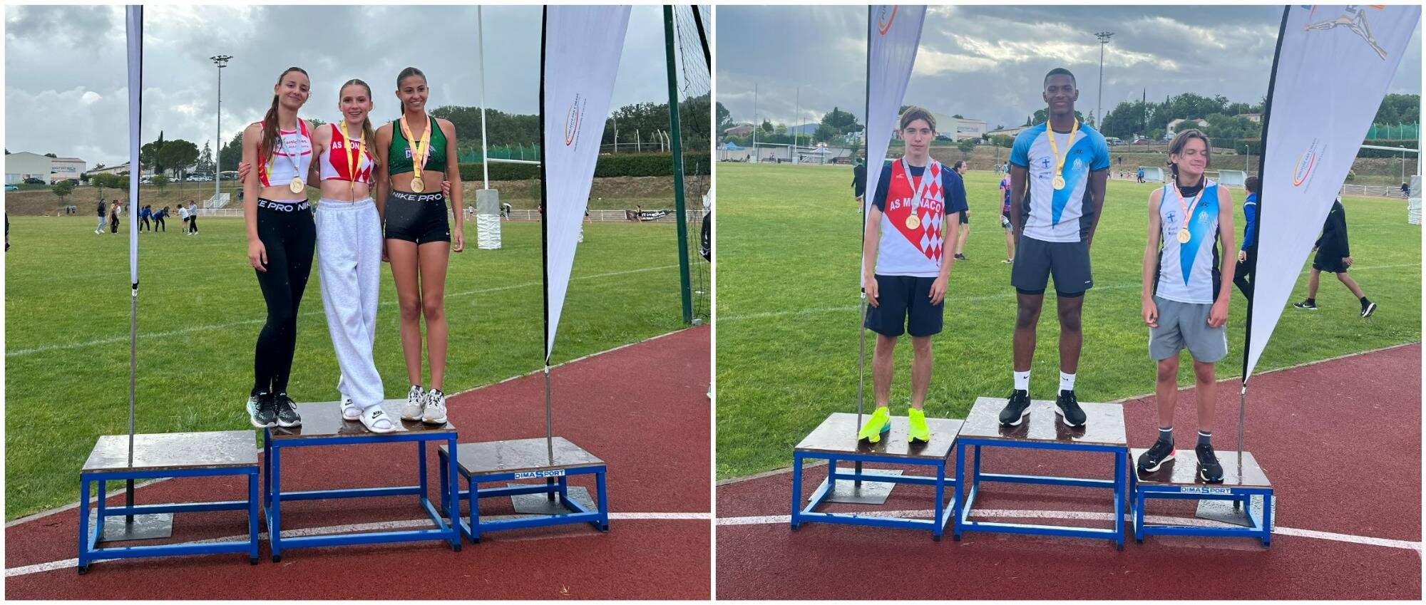 Deux représentants de Monaco brillent aux championnats régionaux U16 d'athlétisme dans le Var