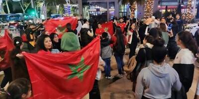 Scènes de liesse à Toulon après la qualification du Maroc en quarts de finale du Mondial