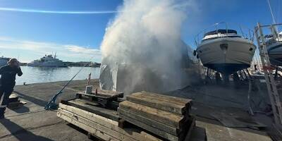 Quel est ce dégagement de fumée qui se dégage ce jeudi matin au port Vauban à Nice?