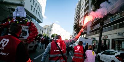 Grève du 15 mars: 12.000 manifestants à Nice selon les syndicats, opération-escargot à Toulon... suivez la mobilisation en direct
